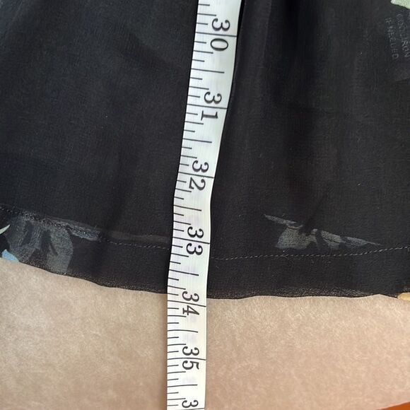 *Helena Quinn* NWT The Zoe Report One Sz Navy Floral Sheer Open Front Kimono - Picture 9 of 9